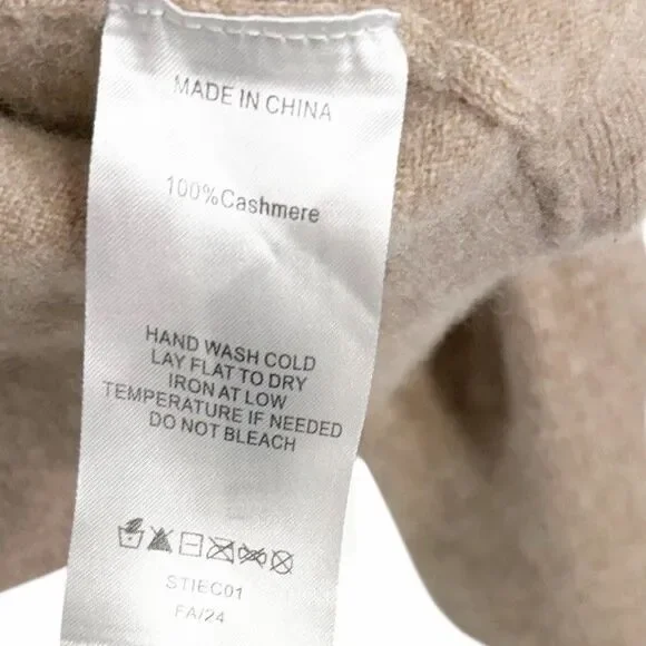 Quince Mongolian Cashmere Full-Zip Hoodie Sweater Small Women's Oatmeal - Picture 12 of 13